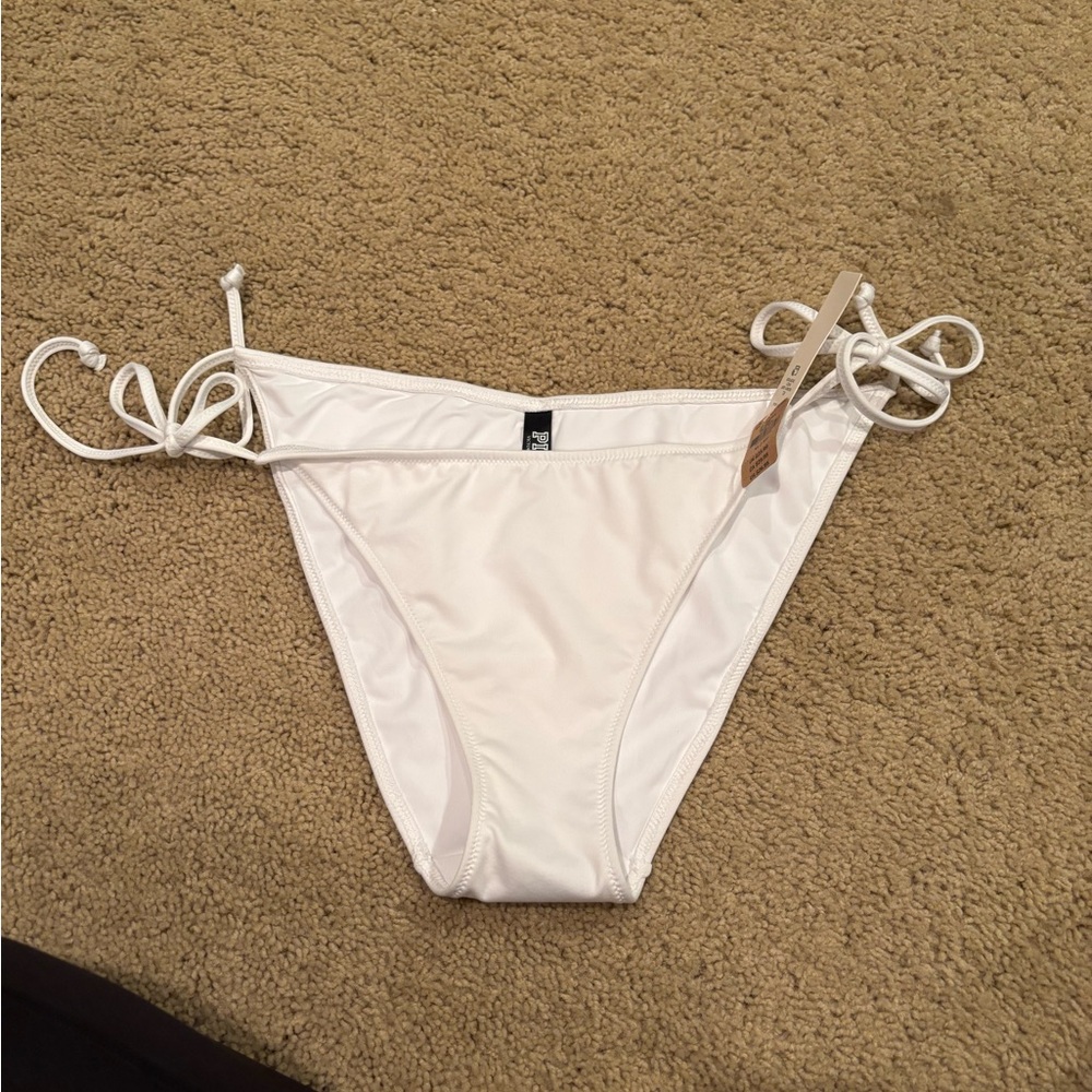 PINK Victoria's Secret White Bikini Bottom with Strings